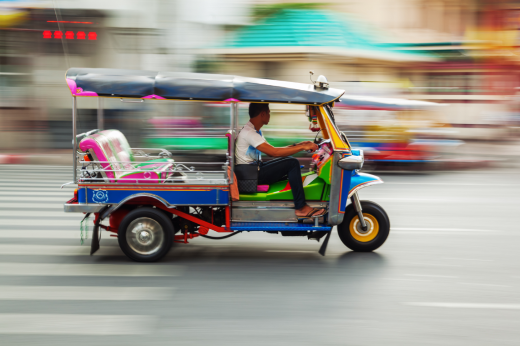 tuk tuk ride in bangkok