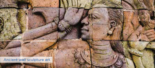 Ancient wall sculpture art