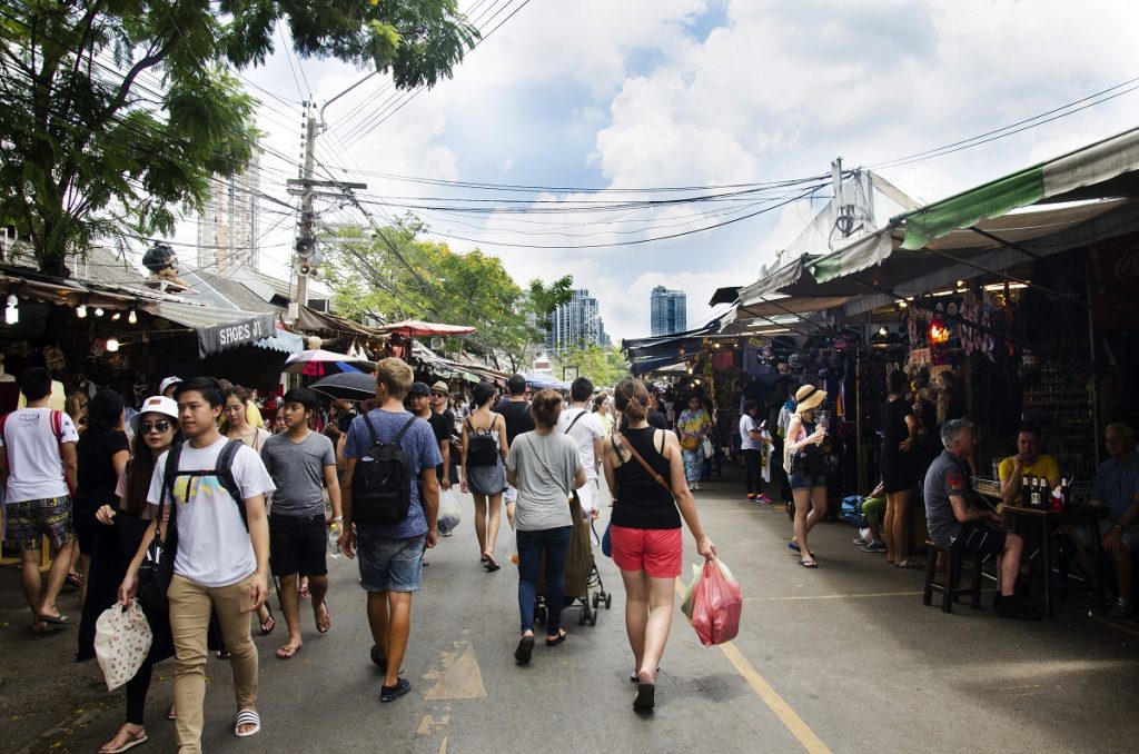 Chatuchak Weekend Market in Bangkok, Thailand.