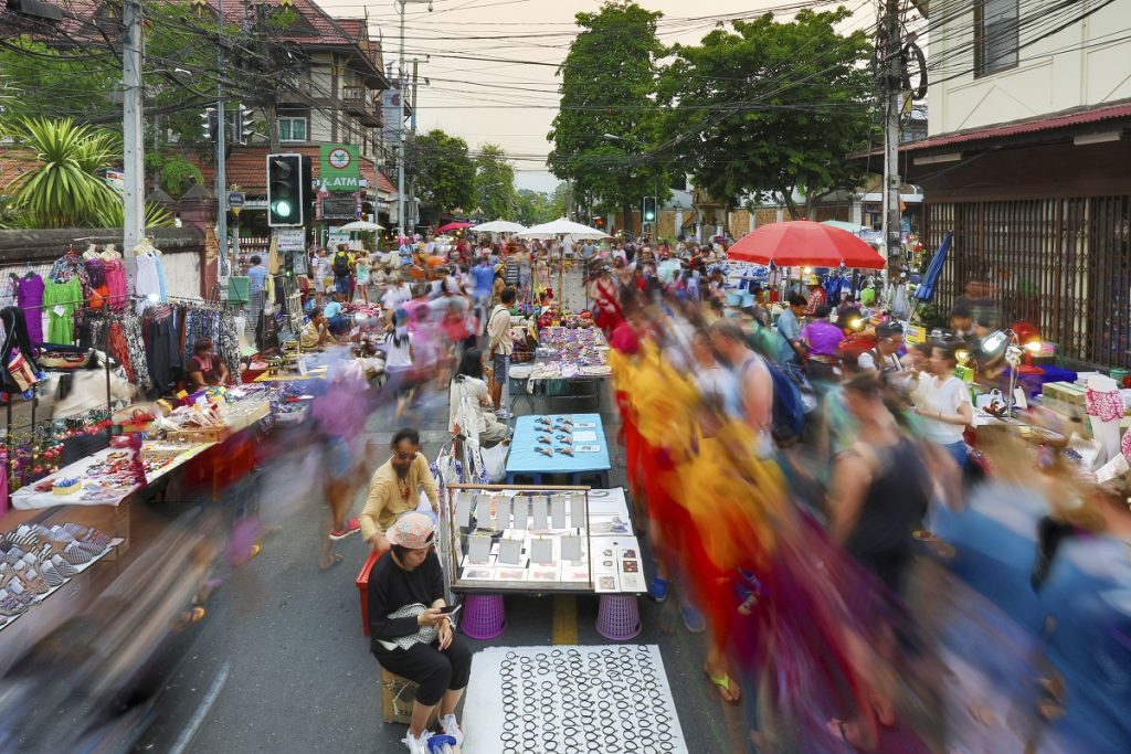 Chiangmai market walking street.