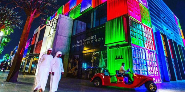 Exterior shot of Boxpark Dubai - Shopping in Dubai