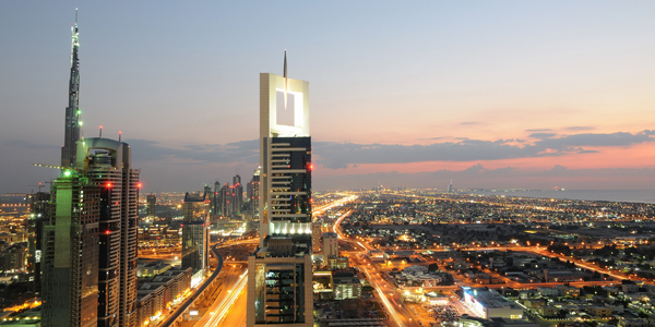 Aerial view of Dubai and the Satwa District - Shopping in Dubai